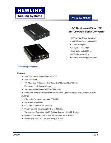 NEW-6210140 - Newlink Cabling Systems