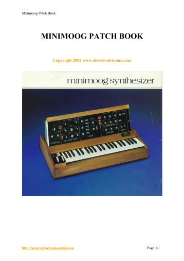 MINIMOOG PATCH BOOK.pdf - Synth Zone