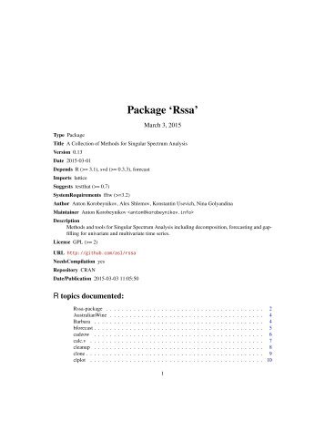 Package 'Rssa' - CRAN