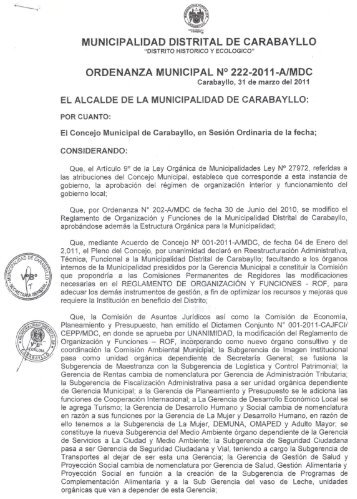 NÂ° 222 - Carabayllo