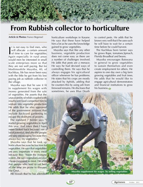 Agrinews October 2012 - Ministry of Agriculture