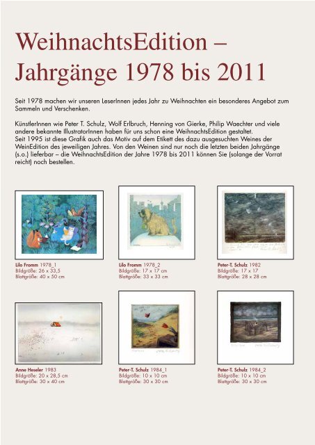 WeihnachtsEdition – Jahrgänge 1978 bis 2011