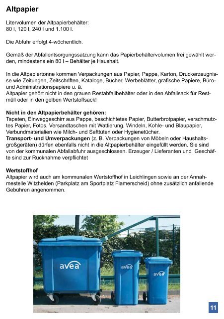 Abfallfibel - RELOGA Containerdienst