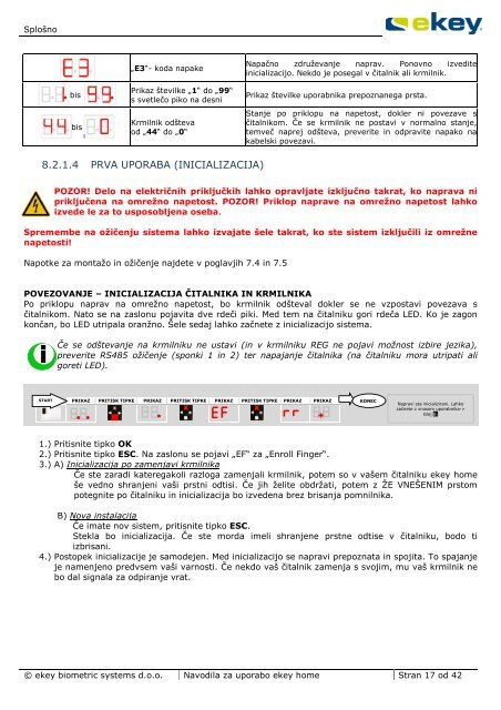 Navodila za uporabo - E-key