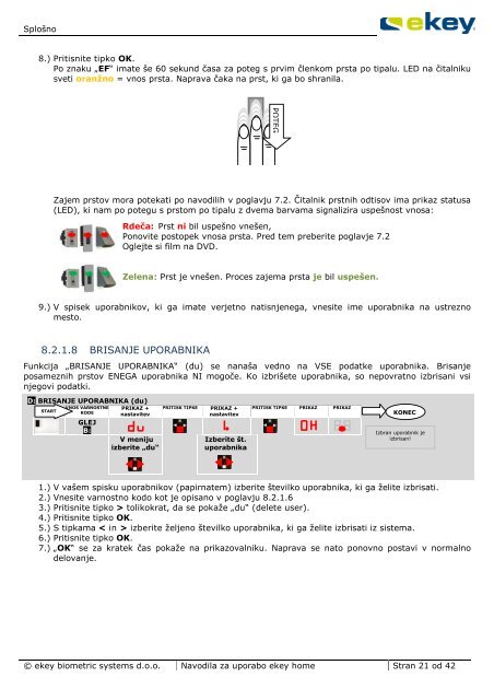 Navodila za uporabo - E-key