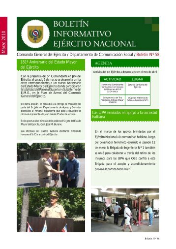 BoletÃ­n NÂº 58 - EjÃ©rcito Nacional