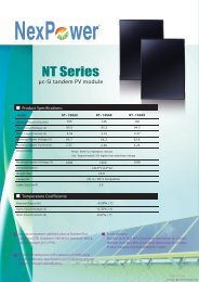 NexPower thin film NT Series (150~140AX) - Î¦ÏÏÎ¿Î²Î¿Î»ÏÎ±ÏÎºÎ¬ Big Solar