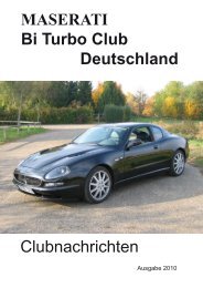 MASERATI Bi Turbo Club Deutschland Clubnachrichten