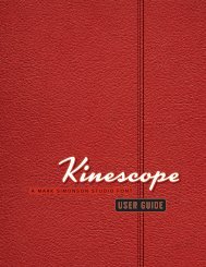 Kinescope User Guide. - Mark Simonson