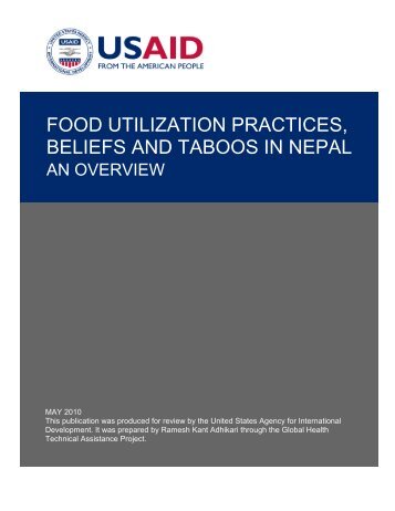 Food utilization practices, beliefs and taboos in Nepal: An overview