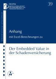 Der Embedded Value in der Schadenversicherung - Verlag ...