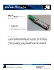 QSFP+ Loopback Data Sheet - Methode Electronics, Inc.