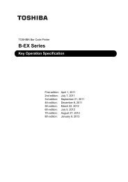B-EX Series Key Operation Specification - Toshiba Tec Italia