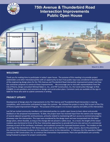 75th Avenue & Thunderbird Road Intersection Improvements Public ...