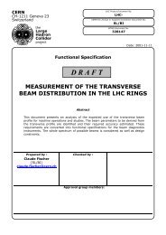 Measurement of the LHC Beam Transverse distribution