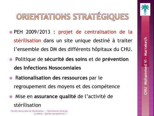 Projet de mise en place d'une stÃ©rilisation centrale - SociÃ©tÃ© Suisse ...