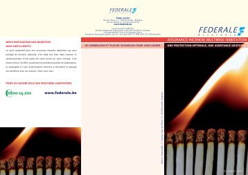 www.federale.be ASSURANCE INCENDIE MULTIRISK HABITATION