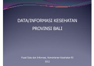 DATA/INFORMASI KESEHATAN PROVINSI BALI - Departemen ...