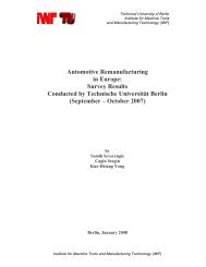 automotive reman - Centre for Remanufacturing & Reuse