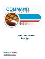 COMMANDreceivables User Guide - Command Alkon