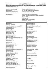 Inkompatibilitätenliste Linimentum aquosum SRx - PKH Halle