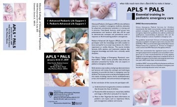 APLS * PALS Essential training in pediatric emergency care