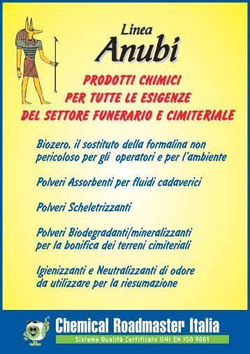 Download Catalogo Linea Anubi - Chemical Roadmaster Italia