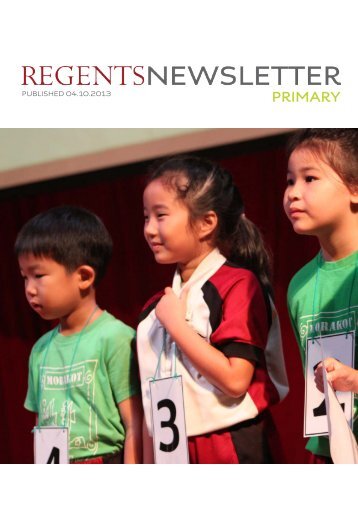 Primary Newsletter 4th October 2013 - Regents School