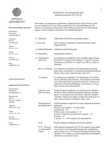 2011-02-28 - Ekonomisk-historiska institutionen