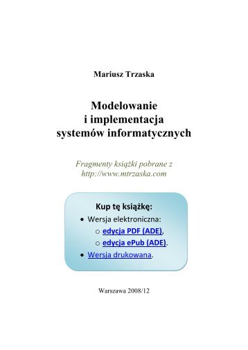 Modelowanie i implementacja systemÃ³w informatycznych - pjwstk