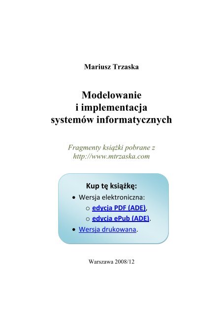 Modelowanie i implementacja systemÃ³w informatycznych - pjwstk