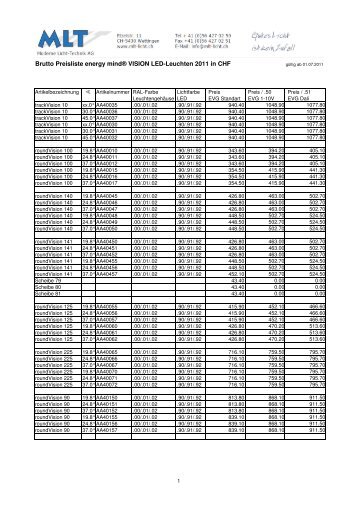 Preisliste Katalog Arclite-fi