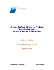 Organic Seafood & Premium Products Retail ... - Bord Iascaigh Mhara