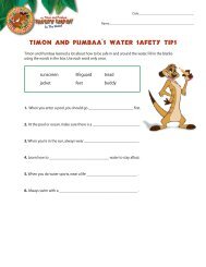 Timon and Pumbaa's Water Safety Tips