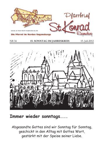 Immer wieder sonntags.... - Pfarrei Sankt Konrad Regensburg