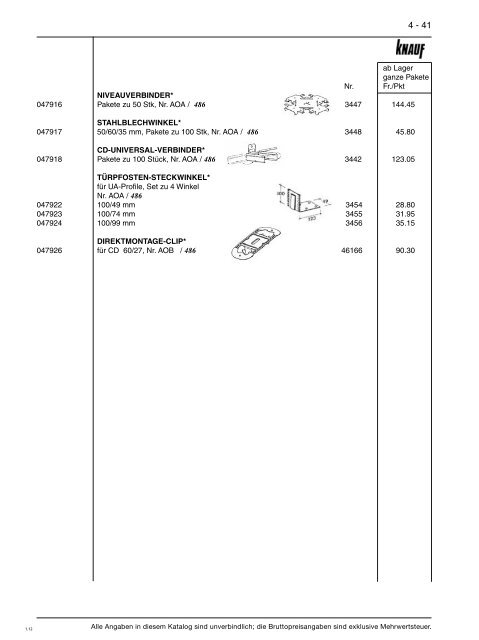 Preisliste 2012 - Baustoffe Einsiedeln AG