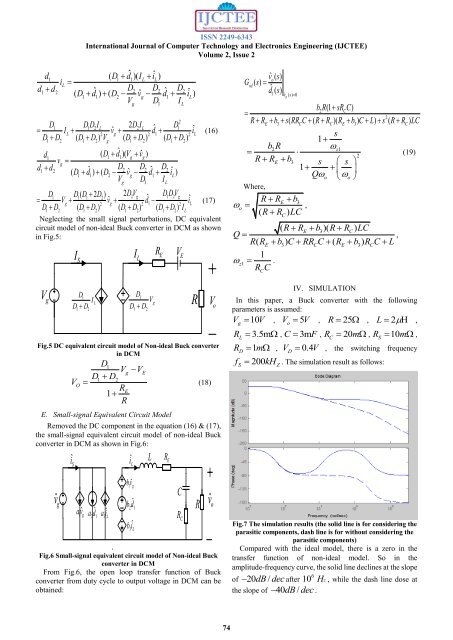 Modeling and Simulation of Non-ideal Buck Converter in DCM