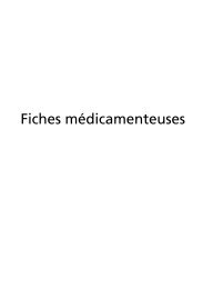 Fiches mÃ©dicamenteuses