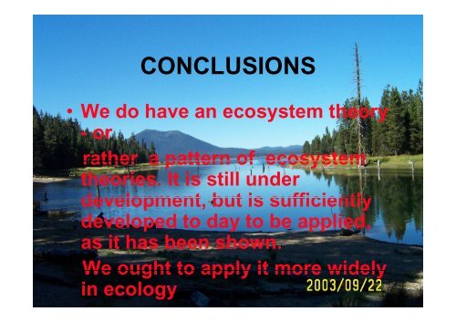 Introduction to Ecosystem Theory