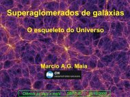 Superaglomerados de GalÃ¡xias: o esqueleto do Universo