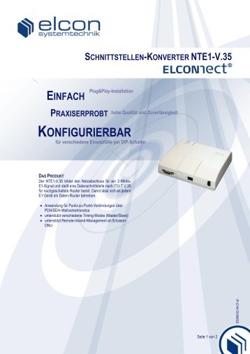 schnittstellen-konverter nte1-v.35 - Elcon Systemtechnik