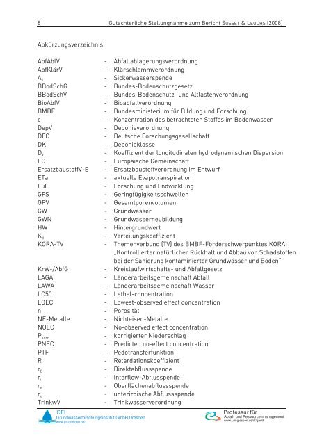 Wissenschaftliche Bewertung des UBA-Abschlussberichtes