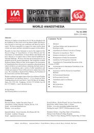 UPDATE IN ANAESTHESIA - WFSA