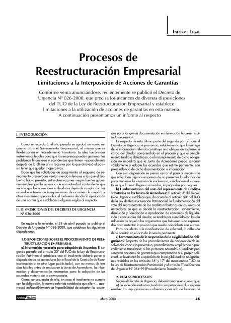 Intendencia de Principales Contribuyentes Nacionales (Lima ... - AELE