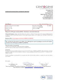 sample reports SPG analyses - CENTOGENE