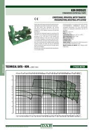 TECHNICAL DATA - KDN Ã¢ÂÂ 2900 1/min KDN ... - DAB Pumps S.p.A.