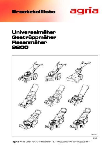 Universalmäher Gestrüppmäher Rasenmäher 9200 ... - AGRIA