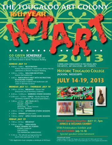 THE TOUGALOO ART COLONY 16th YEAR - Tougaloo College