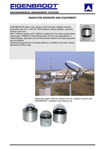 Catalogue Radiation Sensors and Acc, English - Eigenbrodt Gmbh ...