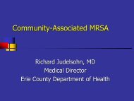 Community-Acquired MRSA - Erie County